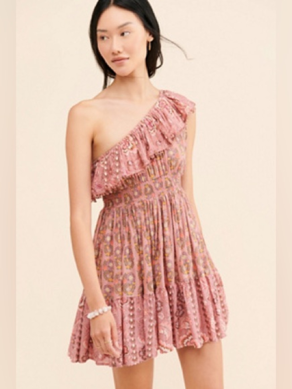 Anthropologie Gipsy Queen one shoulder dress M/L - Picture 1 of 7